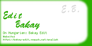 edit bakay business card